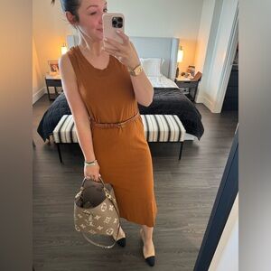Lululemon All Yours Tank Butternut Brown Midi dress US4 Rare